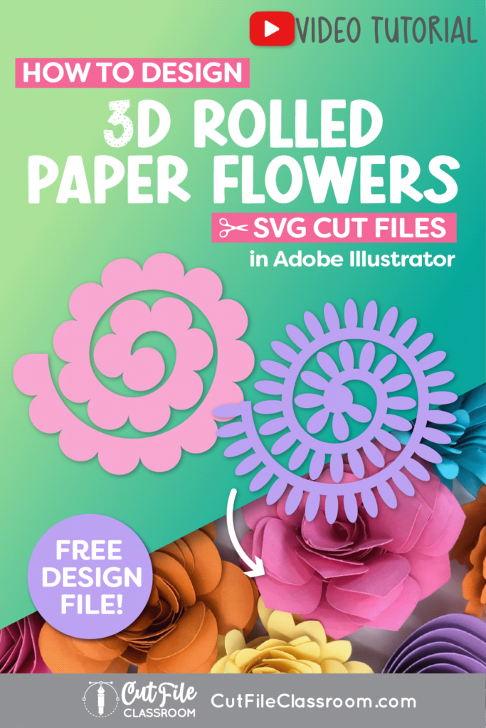 How to Design 3D Rolled Paper Flower SVG File in Adobe Illustrator