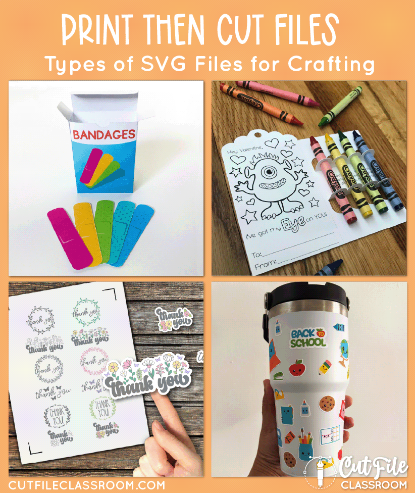 Examples of Print then Cut SVG files for Crafting